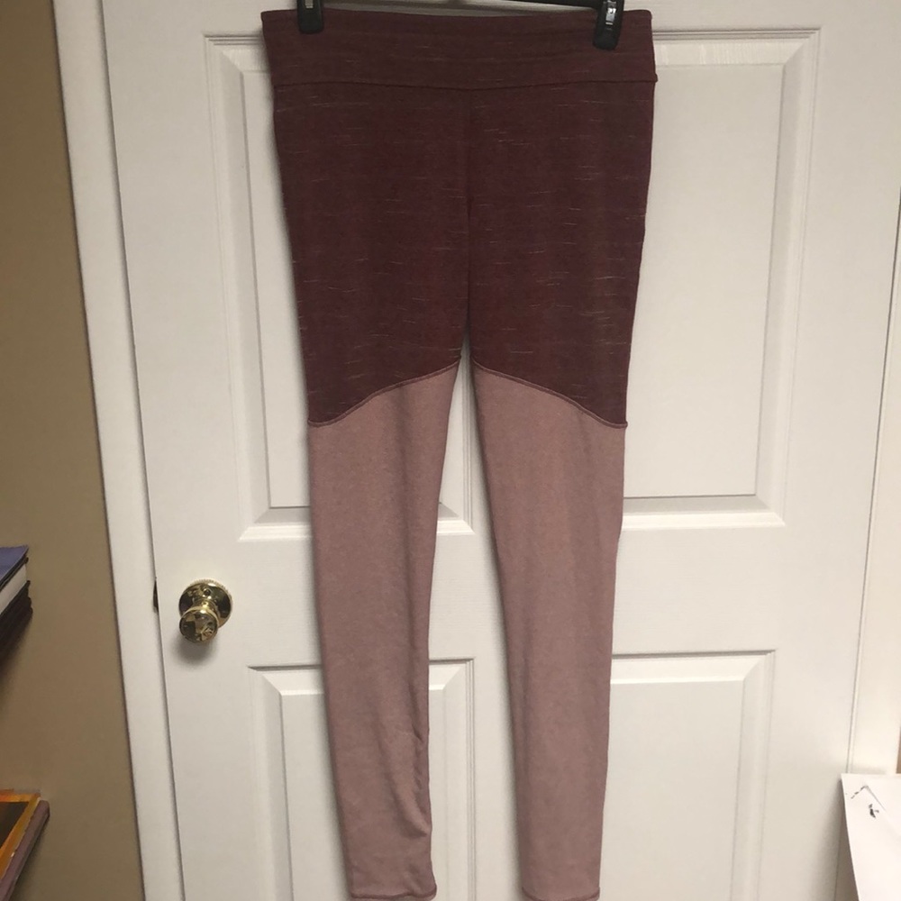 Pink and maroon leisure leggings